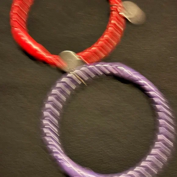Bottega Veneta Red and Purple Braided Bracelets - Picture 4 of 4